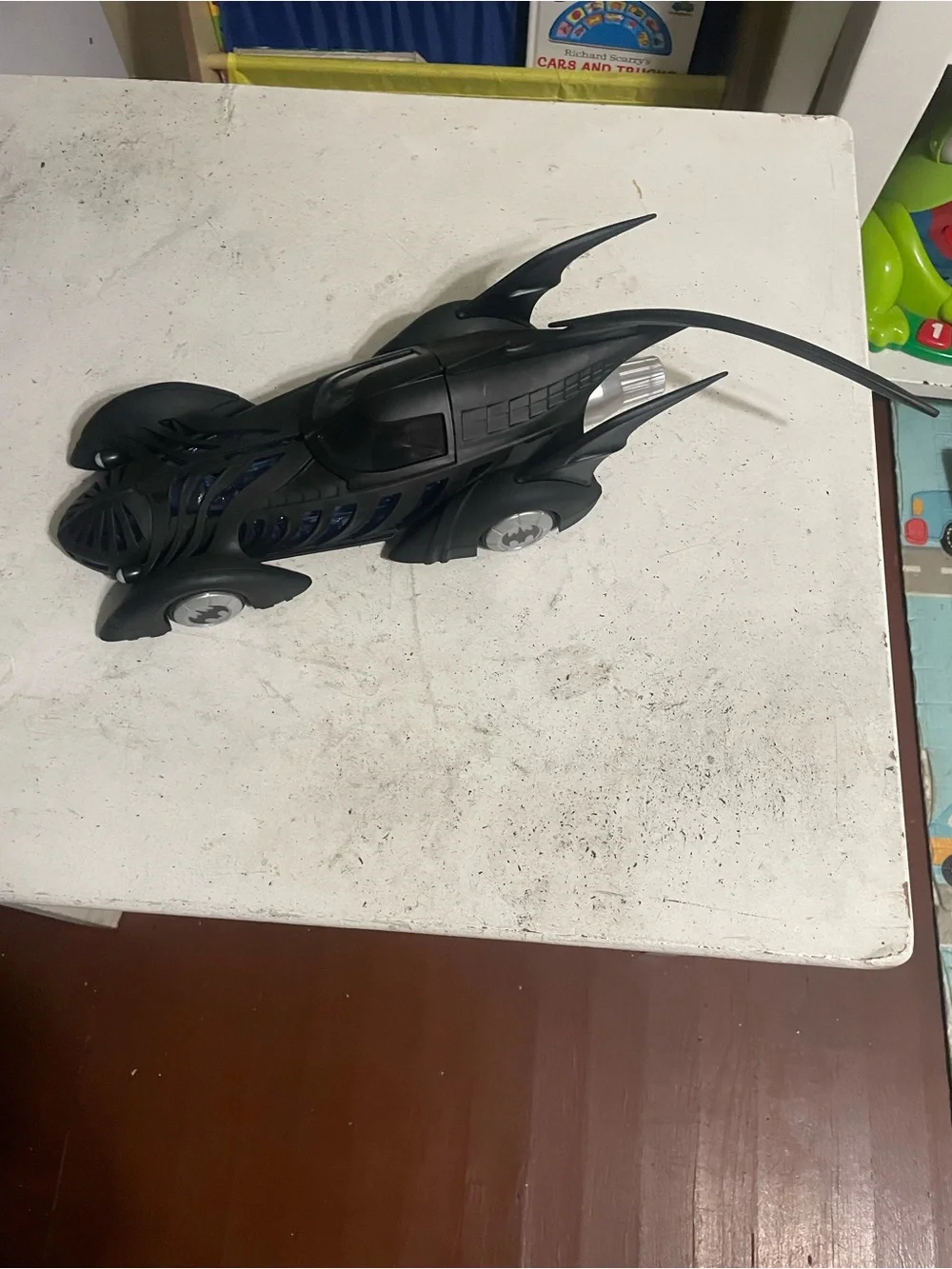 Batman Batmobile & Figure Boxed Set - Black, Yellow, Green, Blue